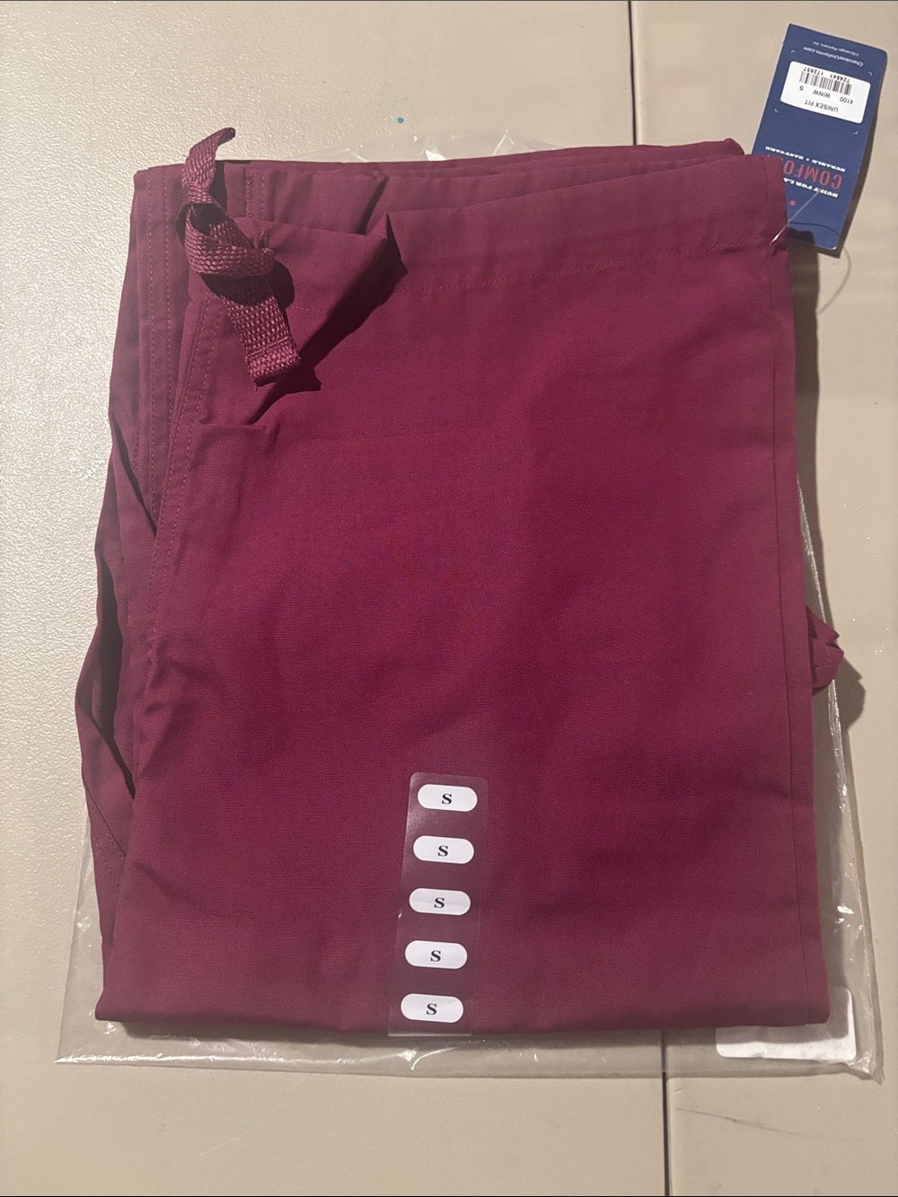 Cherokee Unisex Scrub Pants  - Wine Red